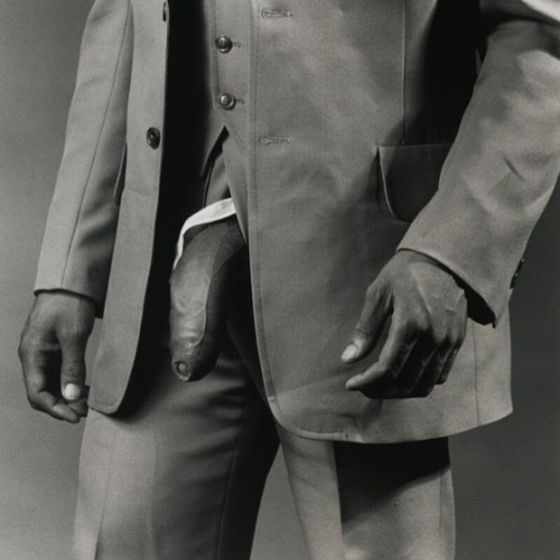 Man in a polyester suit by Robert Mapplethorpe