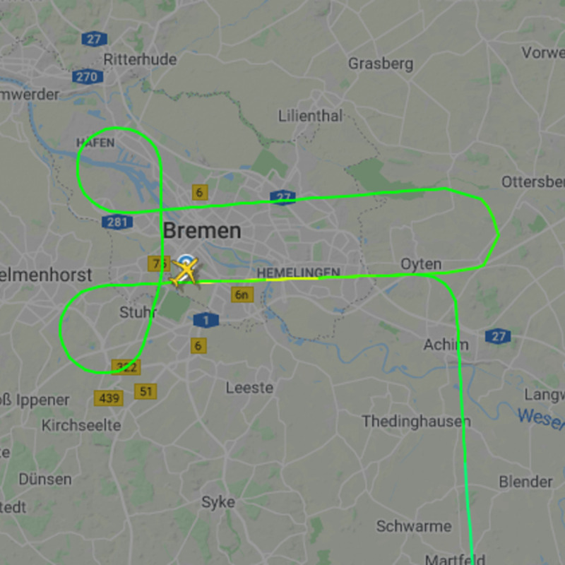 Lufthansa penis flight path