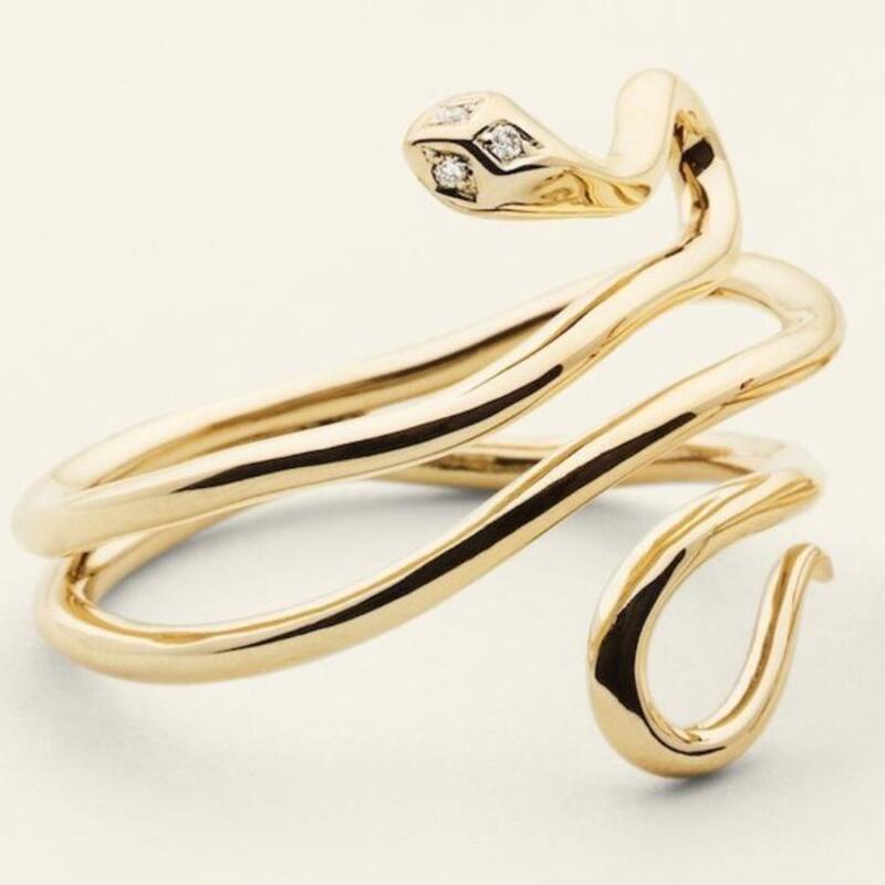 Snake Ring 18 karat gold diamonds
