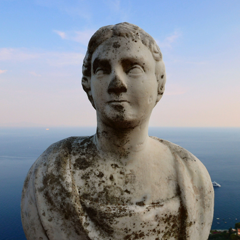 Marble Bust Terrace of Infinity Villa Cimbrone Ravello