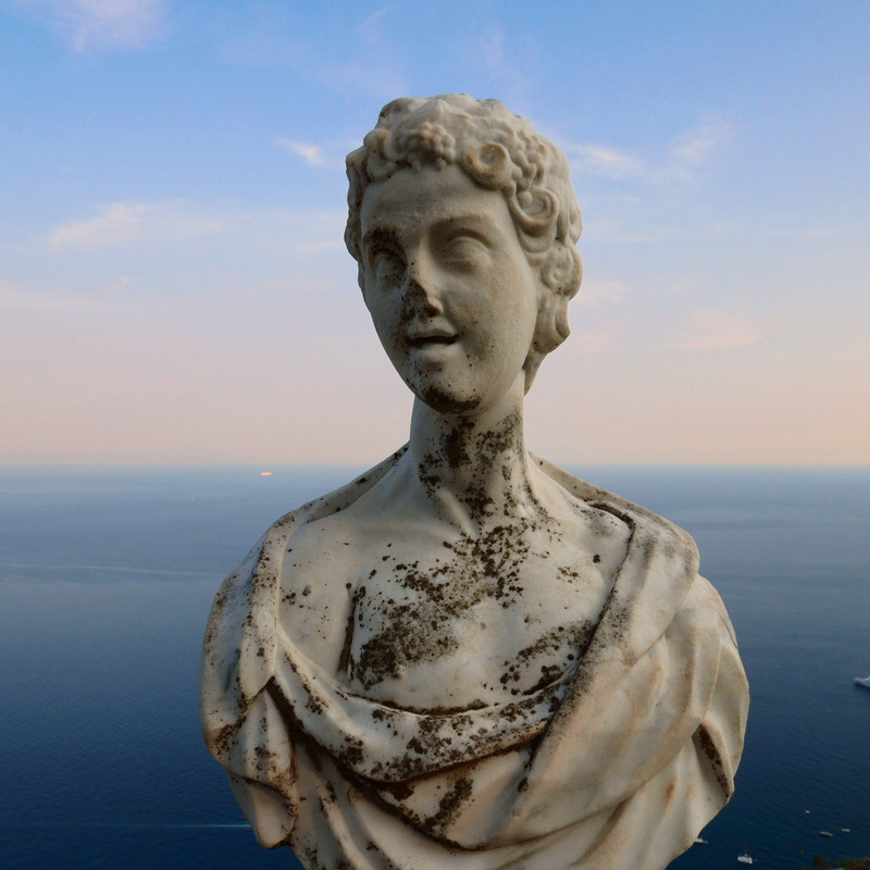 Marble Bust Terrace of Infinity Villa Cimbrone Ravello