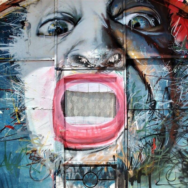 Big mouth Graffiti face