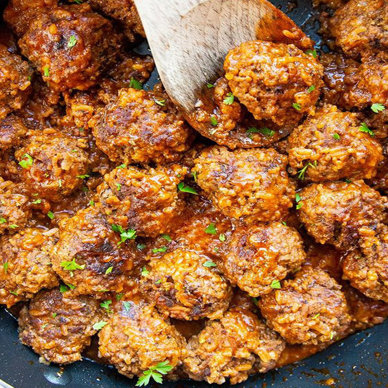Porcupine Meatballs with Crocsters