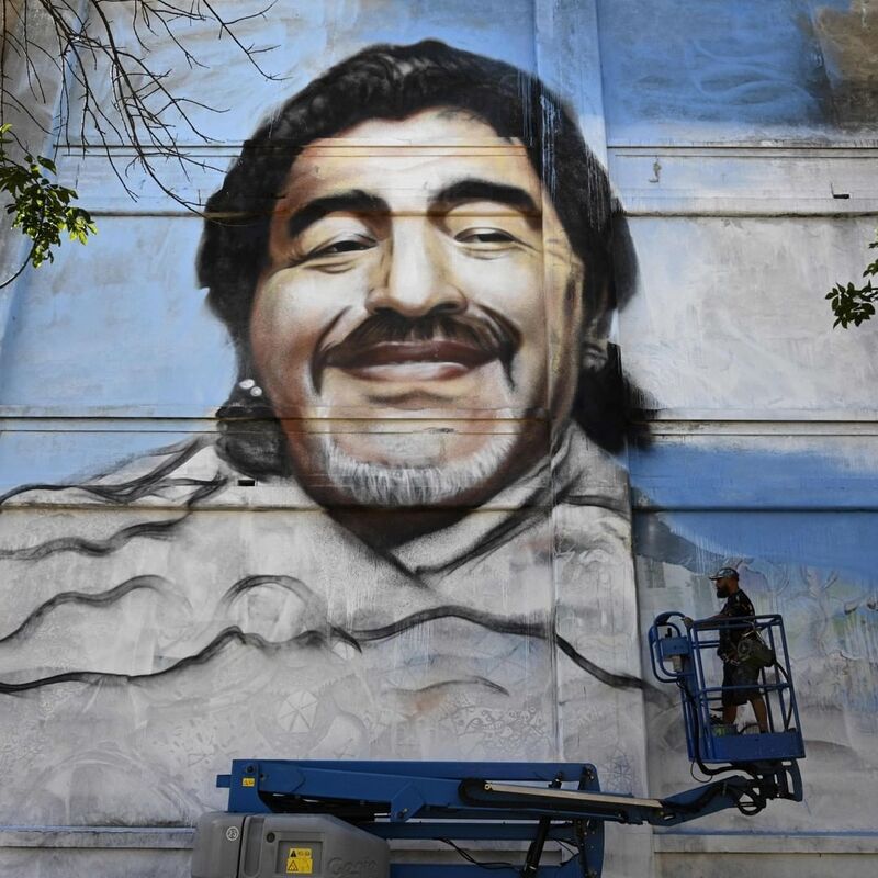 Maradona Mural in Buenos Aires